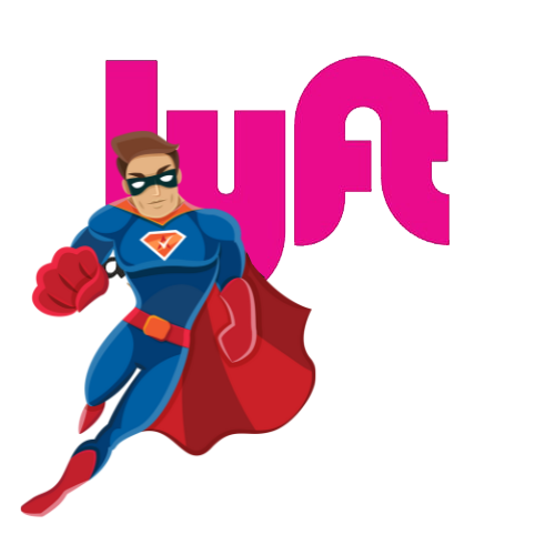 Activation Hero superhero with Lyft branding, assisting deactivated Lyft drivers with professional appeal letters